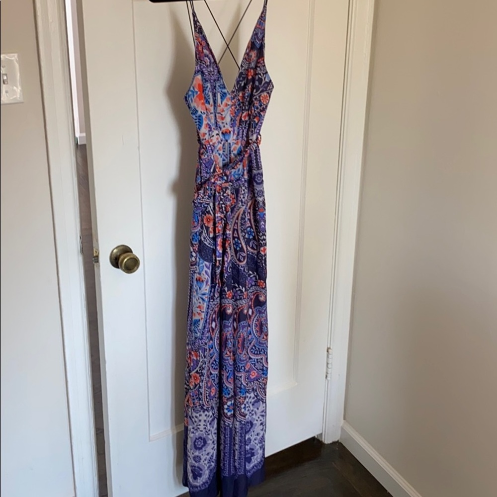 Multicolored back out jumpsuit